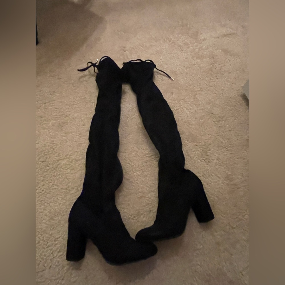 Black Knee High Boots